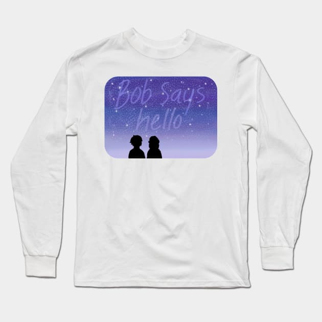 Bob Says Hello Silhouette Long Sleeve T-Shirt by MewMewMaya